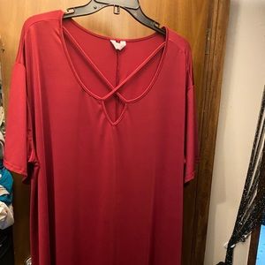 Burgundy blouse size 3X